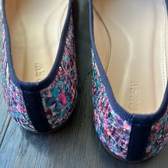 J Crew colorful fabric pointed toe flats 6.5 - Picture 3 of 6
